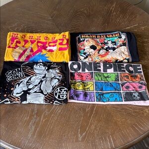 One Piece / Dragon Ball 4 Men’s Shirts bundle (4XL)